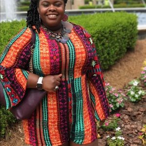 Alice & You Printed Romper- Plus Size